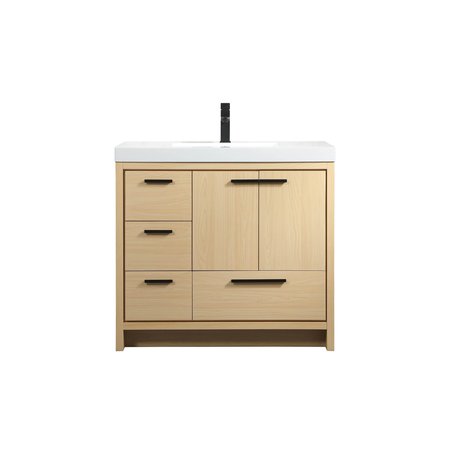 ELEGANT DECOR 36 Inch Single Bathroom Vanity In Maple VF46036MMP